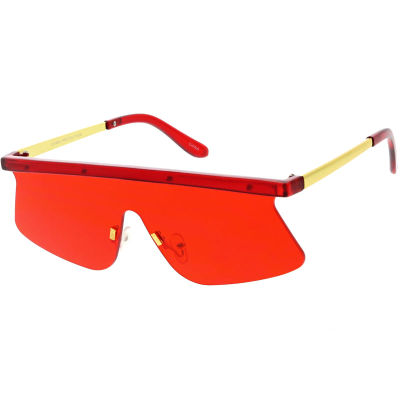 zeroUV Retro Modern Blade Cut Shield Sports Sunglasses C941 Sunglasses
