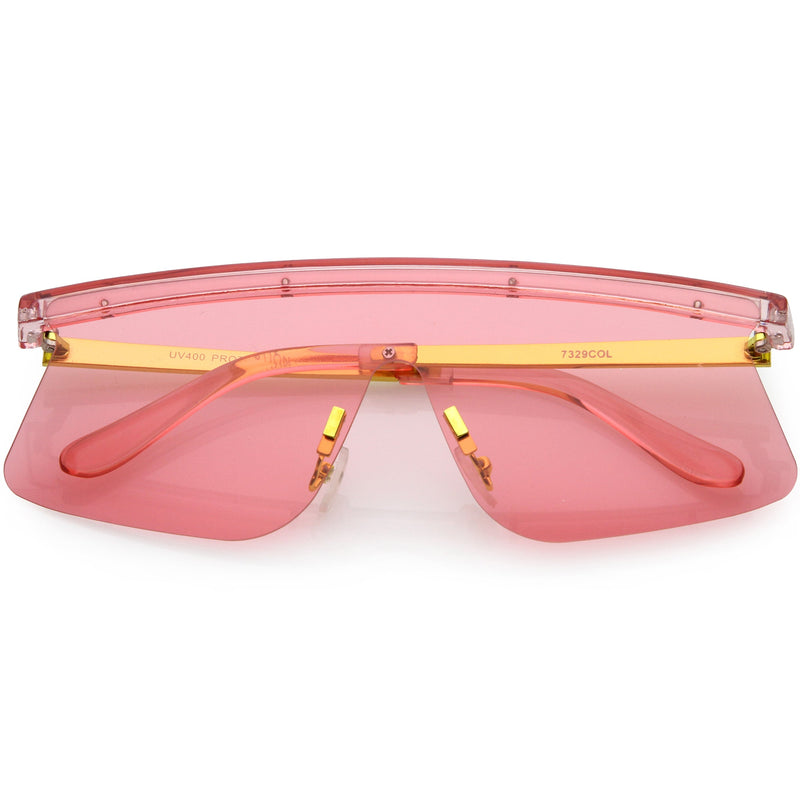 zeroUV Retro Modern Blade Cut Shield Sports Sunglasses C941 Sunglasses