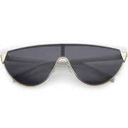 zeroUV Retro Futuristic Flat Top Mono Shield Blade Sunglasses C953 Sunglasses