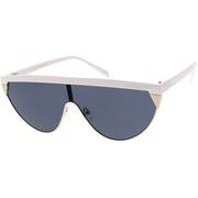 zeroUV Retro Futuristic Flat Top Mono Shield Blade Sunglasses C953 Sunglasses