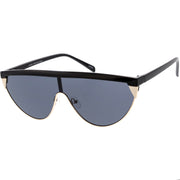 zeroUV Retro Futuristic Flat Top Mono Shield Blade Sunglasses C953 Sunglasses