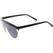 zeroUV Retro Futuristic Flat Top Mono Shield Blade Sunglasses C953 Sunglasses