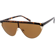 zeroUV Retro Futuristic Flat Top Mono Shield Blade Sunglasses C953 Sunglasses