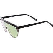 zeroUV Retro Futuristic Flat Top Mono Shield Blade Sunglasses C953 Sunglasses