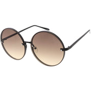 zeroUV Women's Oversize Round Rimless Color Two Tone Sunglasses C985 Sunglasses