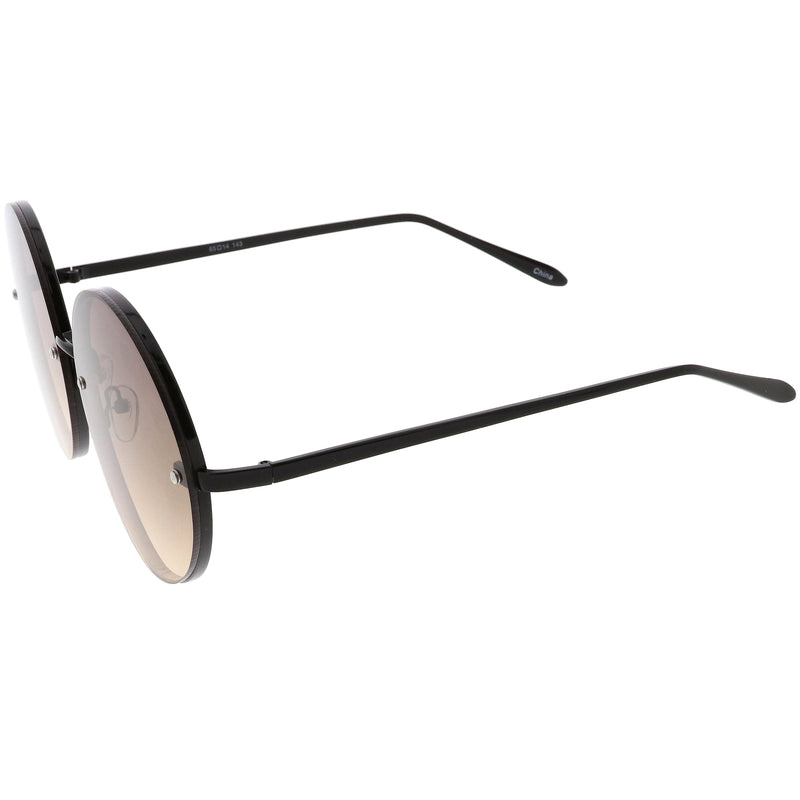 zeroUV Women's Oversize Round Rimless Color Two Tone Sunglasses C985 Sunglasses