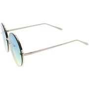 zeroUV Women's Oversize Round Rimless Color Two Tone Sunglasses C985 Sunglasses