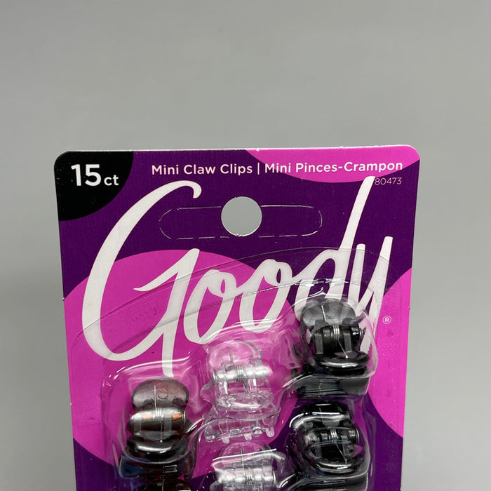 Paywut - Goody 3 Sets Of 15! Mini Claw Hair Clips 45 Ct Black/Brown/Clear 3000136 (New)