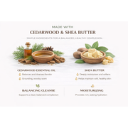 Lulu’s Holistics Cedarwood Coconut Shea Butter Bar Soap – Balancing Cleanse Bar soap
