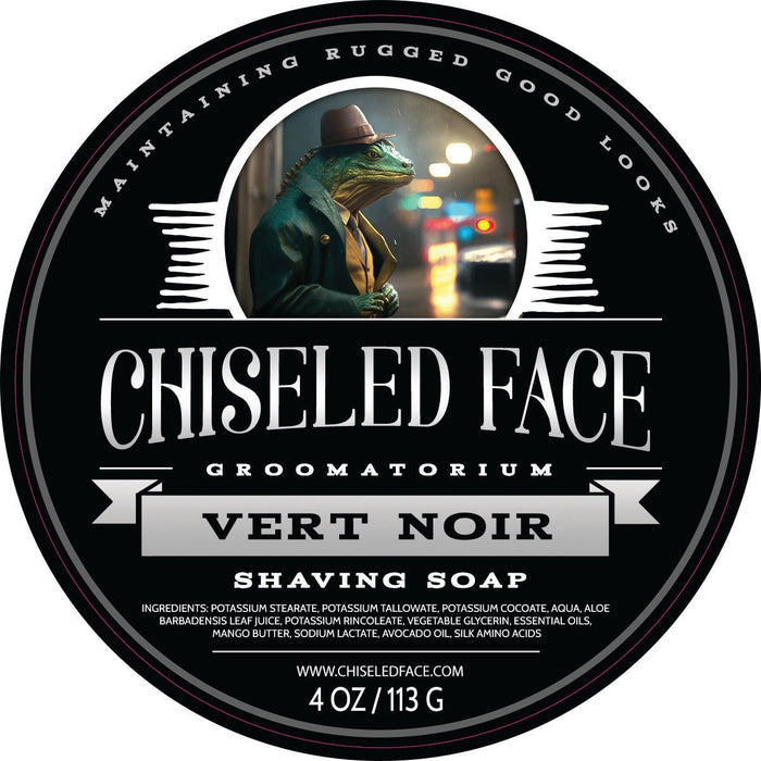 Chiseled Face Vert Noir - Shaving Soap