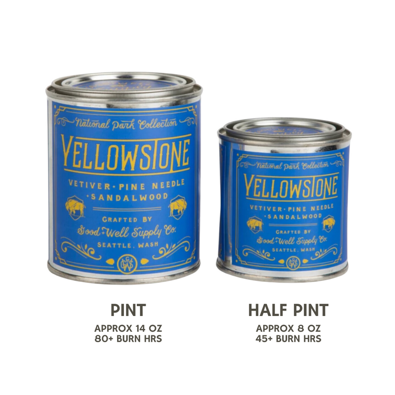 Good & Well Supply Co Biscayne National Park Candle Candles White Smoke Half Pint / 8oz / Cotton Wick,Pint / 14oz / Cotton Wick