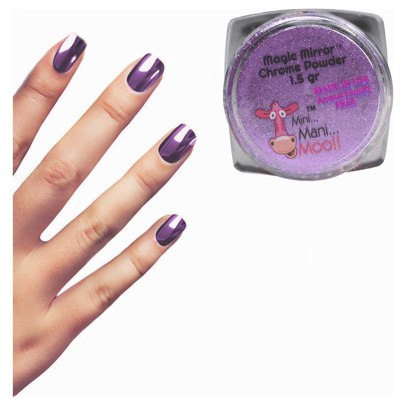 minimanimoo Magic Mirror Chrome Powder Lavender Nail Polish