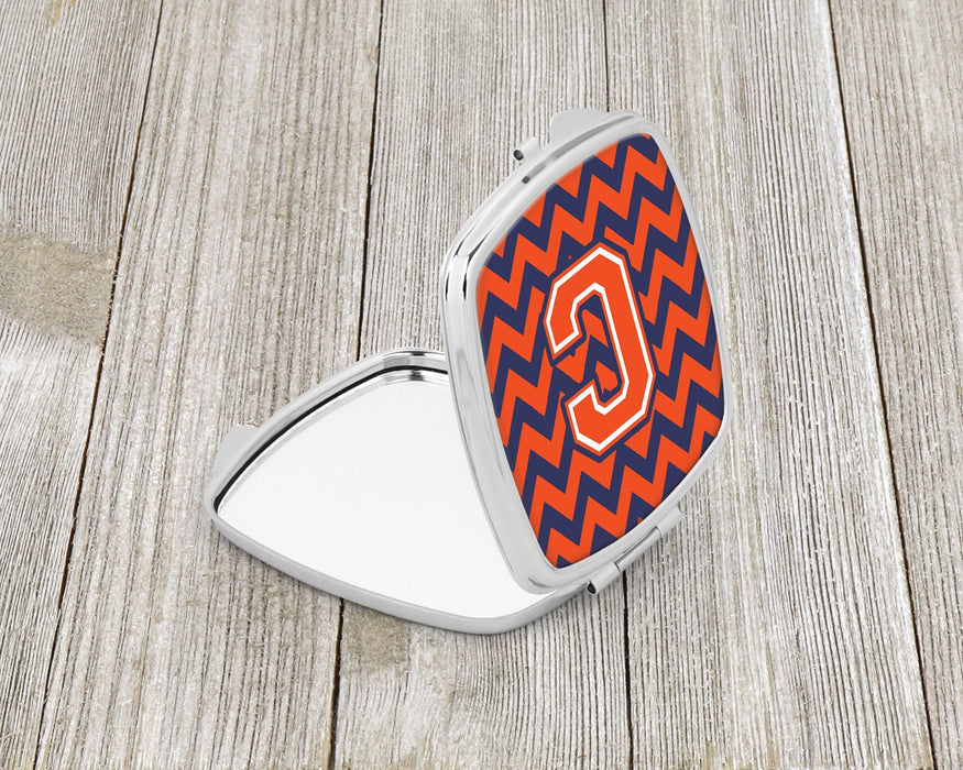 Letter C Chevron Orange and Blue Compact Mirror CJ1042-CSCM by Caroline's Treasures