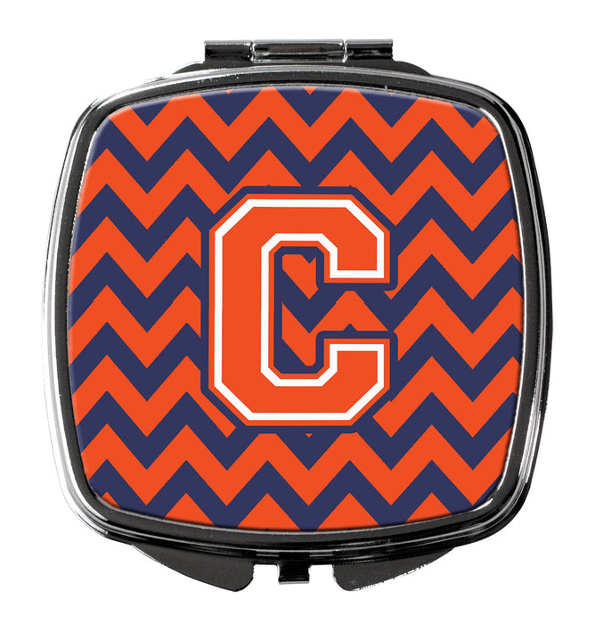 Letter C Chevron Orange and Blue Compact Mirror CJ1042-CSCM by Caroline's Treasures