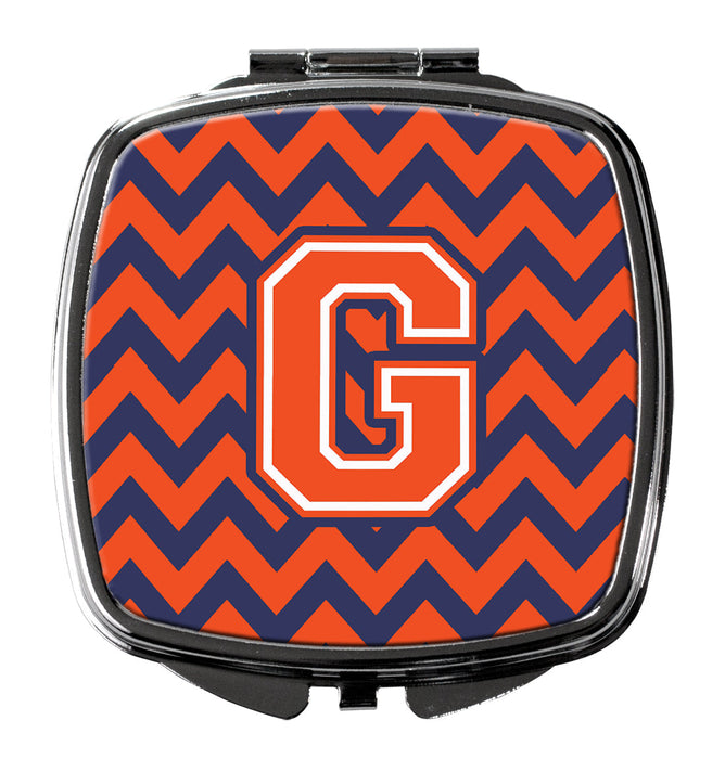 Letter G Chevron Orange and Blue Compact Mirror CJ1042-GSCM by Caroline's Treasures