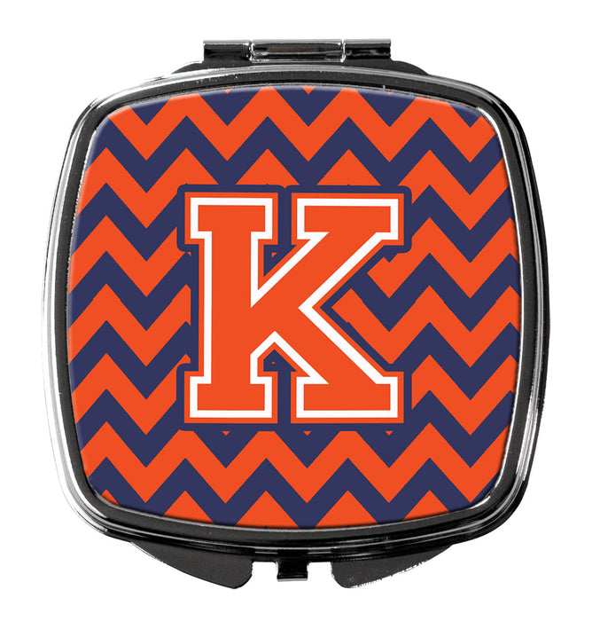 Letter K Chevron Orange and Blue Compact Mirror CJ1042-KSCM by Caroline's Treasures