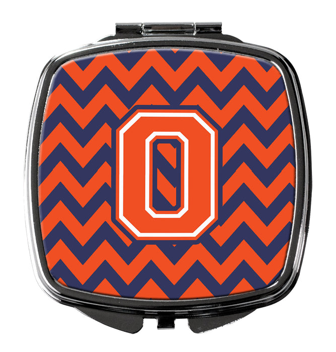 Letter O Chevron Orange and Blue Compact Mirror CJ1042-OSCM by Caroline's Treasures