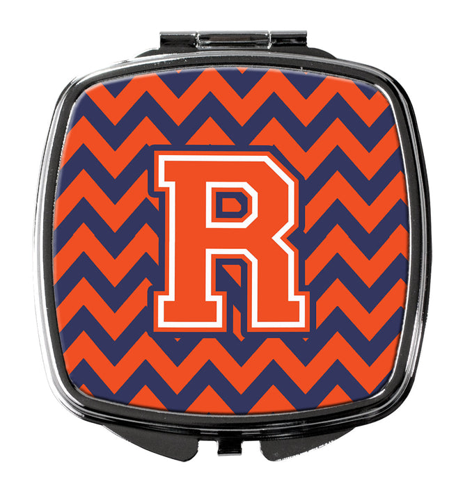 Letter R Chevron Orange and Blue Compact Mirror CJ1042-RSCM by Caroline's Treasures