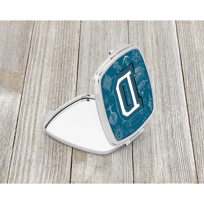 Letter D Sea Doodles Initial Alphabet Compact Mirror CJ2014-DSCM by Caroline's Treasures