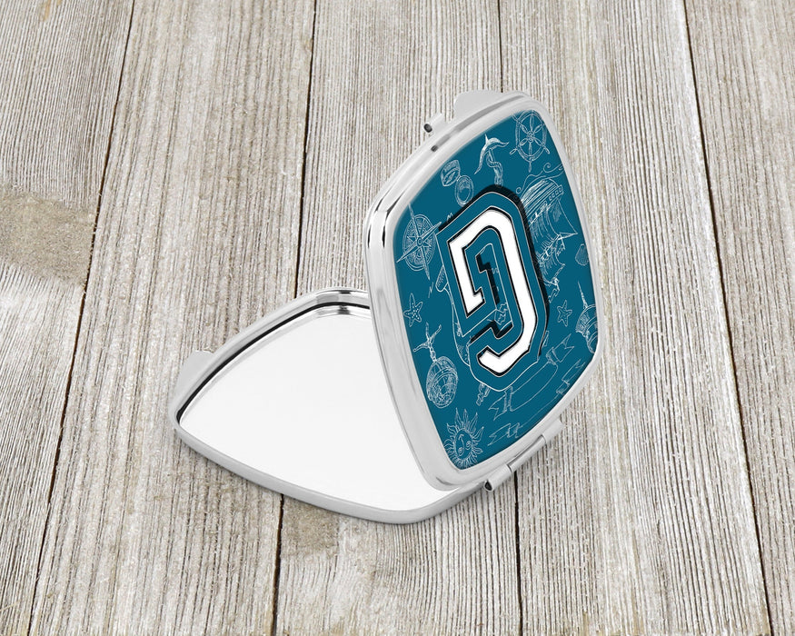 Letter G Sea Doodles Initial Alphabet Compact Mirror CJ2014-GSCM by Caroline's Treasures