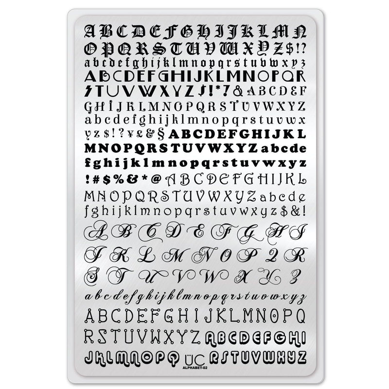 UberChic Beauty Alphabet-02 Stamping Plate