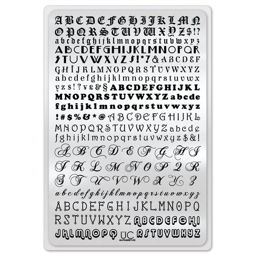 UberChic Beauty Alphabet-02 Stamping Plate