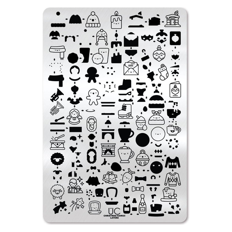 UberChic Beauty Christmas Kawaii Layers Stamping Plate