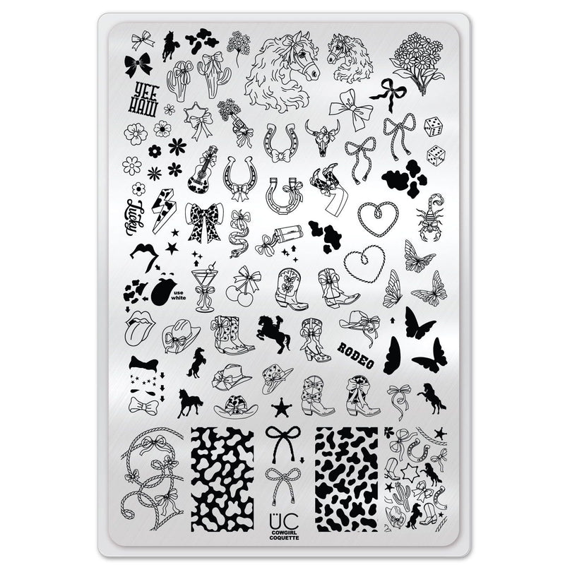 UberChic Beauty Coquette Cowgirl Stamping Plate