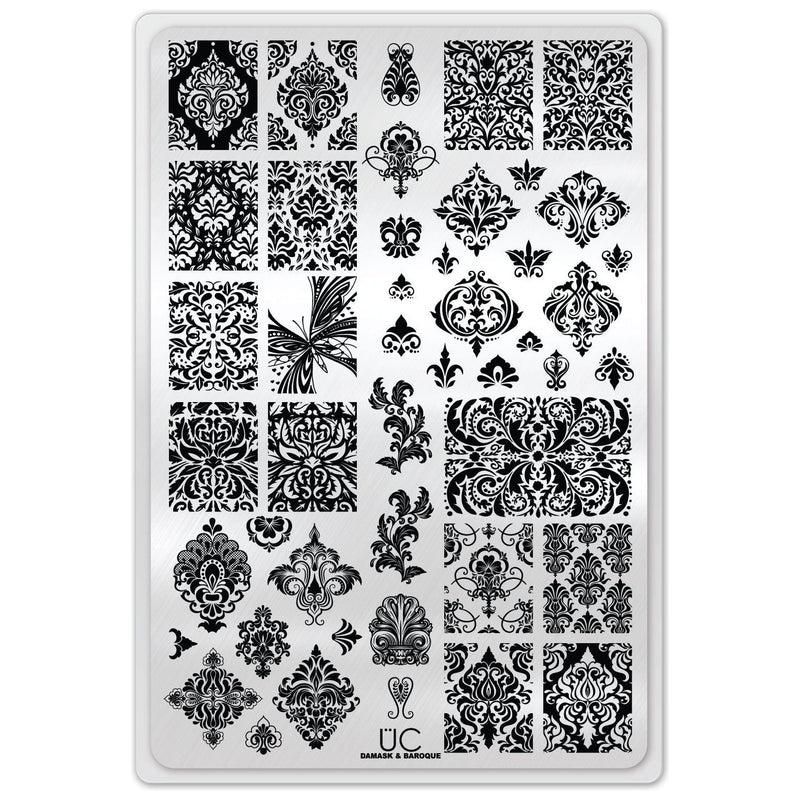 UberChic Beauty Damask & Baroque Stamping Plate
