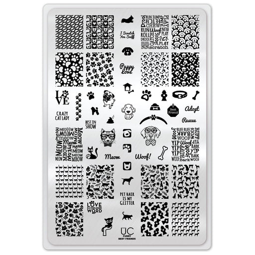 UberChic Beauty Furry Best Friends Stamping Plate