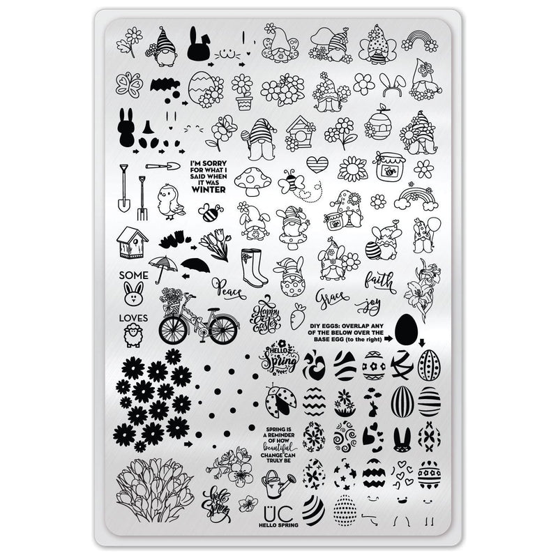 UberChic Beauty Hello Spring Stamping Plate