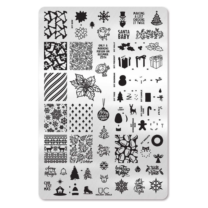 UberChic Beauty Holiday Jingle, (Christmas-03) Stamping Plate