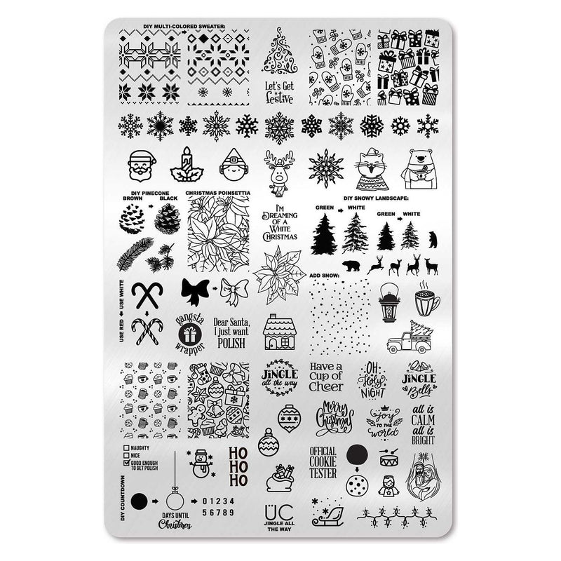 UberChic Beauty Jingle All The Way, (Christmas-05) Stamping Plate