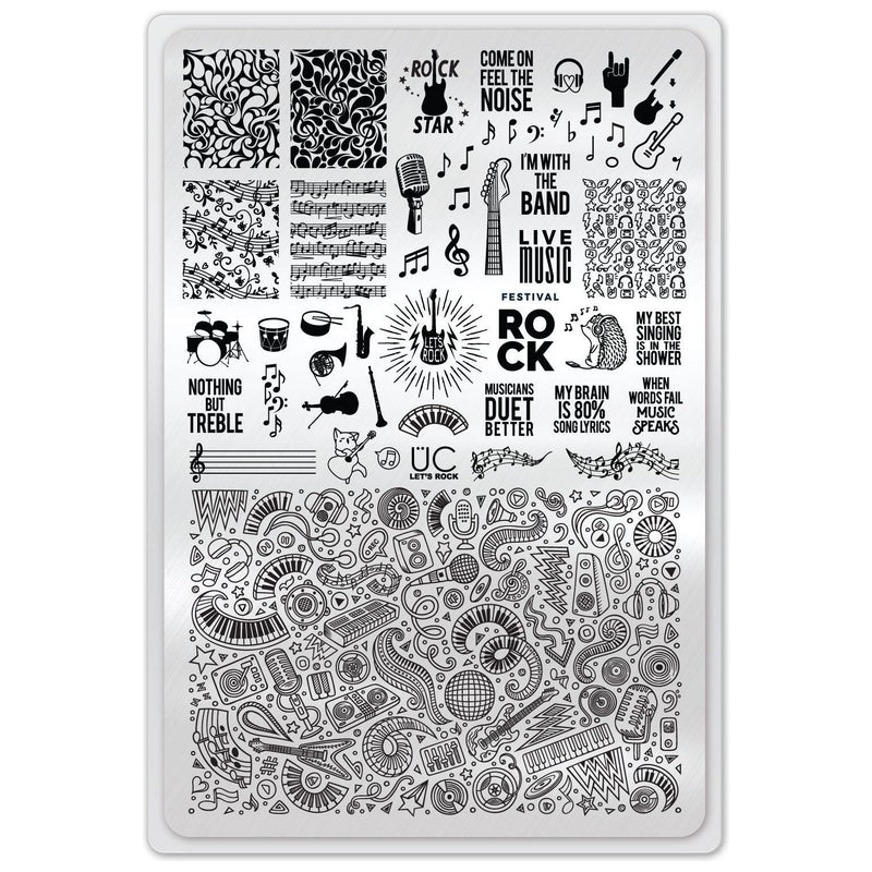 UberChic Beauty Let's Rock Stamping Plate