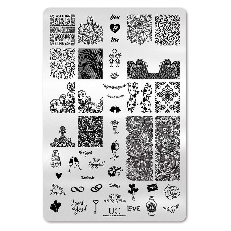 UberChic Beauty Love and Marriage-01 Stamping Plate