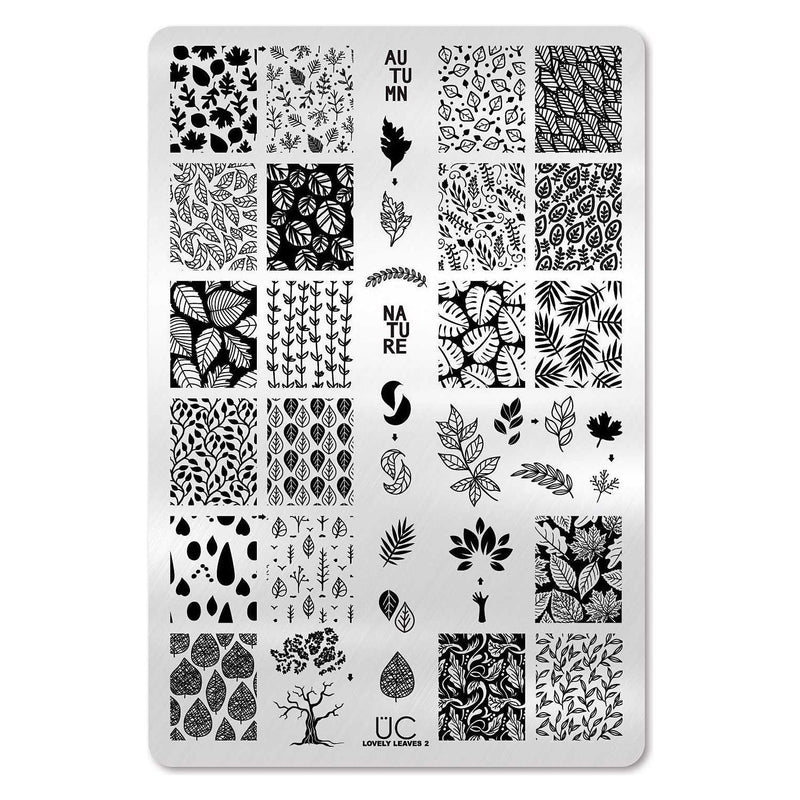 UberChic Beauty Lovely Leaves-02 Stamping Plate