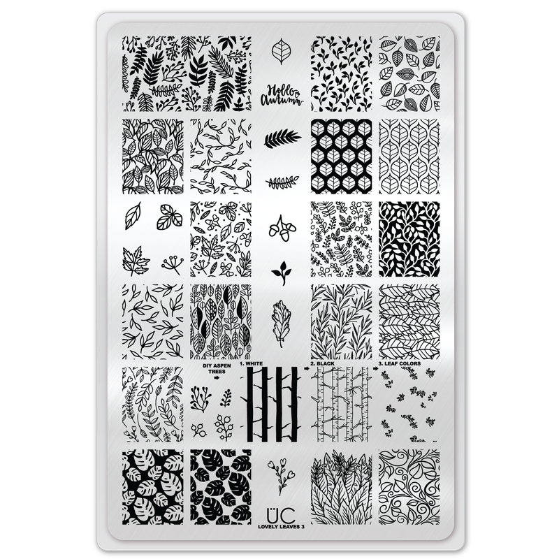 UberChic Beauty Lovely Leaves-03 Stamping Plate