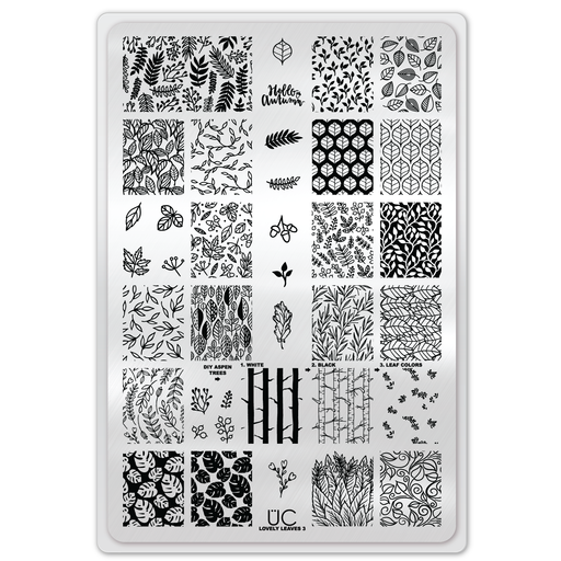 UberChic Beauty Lovely Leaves-03 Stamping Plate