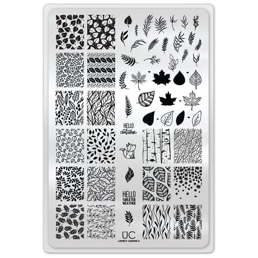 UberChic Beauty Lovely Leaves-04 Stamping Plate