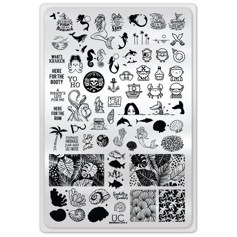 UberChic Beauty Mermaid Life-02 Stamping Plate