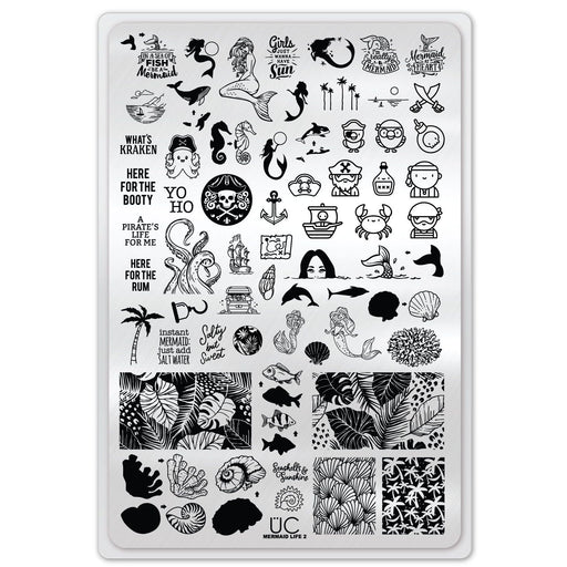 UberChic Beauty Mermaid Life-02 Stamping Plate