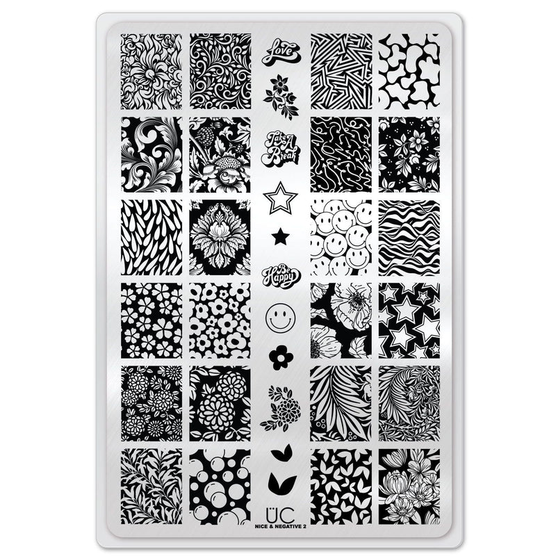 UberChic Beauty Nice & Negative-02 Stamping Plate