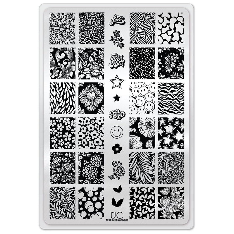 UberChic Beauty Nice & Negative-02 Stamping Plate