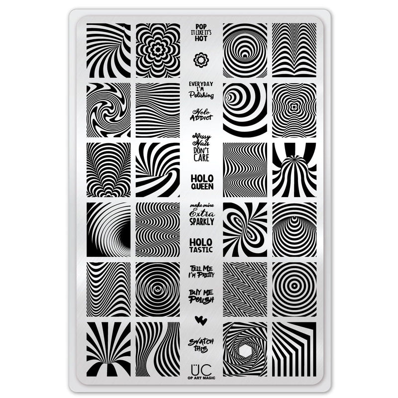 UberChic Beauty Op Art Magic Stamping Plate