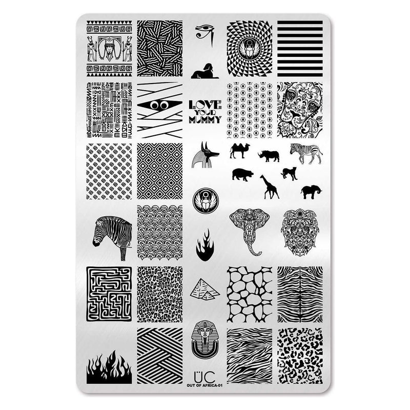 UberChic Beauty Out of Africa-01 Stamping Plate