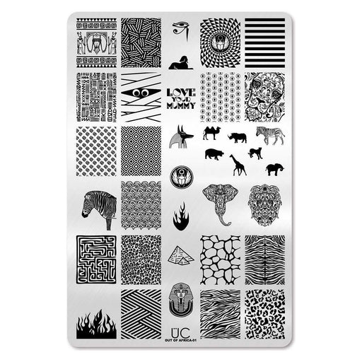 UberChic Beauty Out of Africa-01 Stamping Plate
