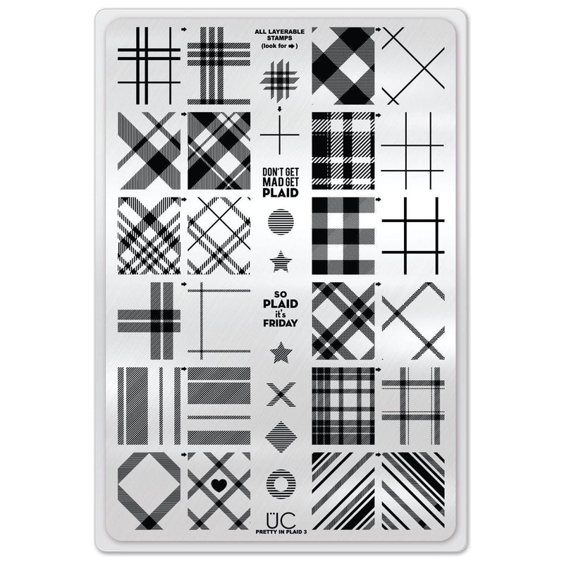 UberChic Beauty Pretty In Plaid-03 Stamping Plate