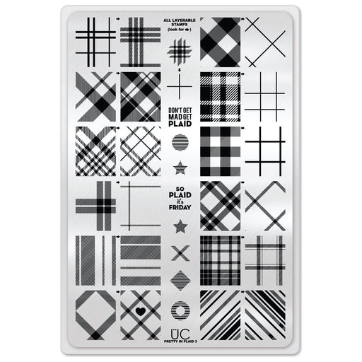 UberChic Beauty Pretty In Plaid-03 Stamping Plate