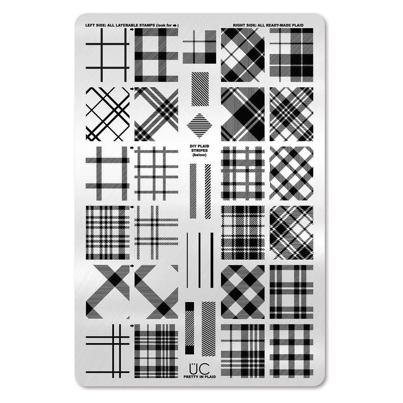 UberChic Beauty Pretty In Plaid-01 Stamping Plate