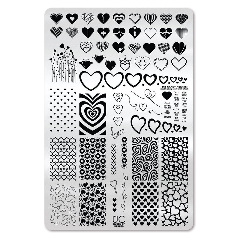 UberChic Beauty Queen of Hearts Stamping Plate